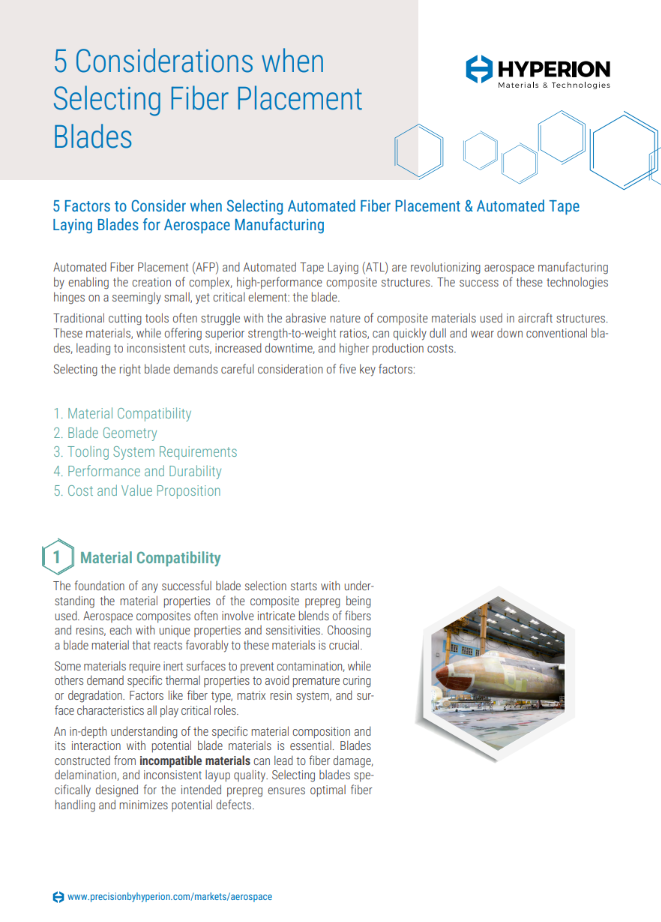 5 Considerations when Selecting Fiber Placement Blades