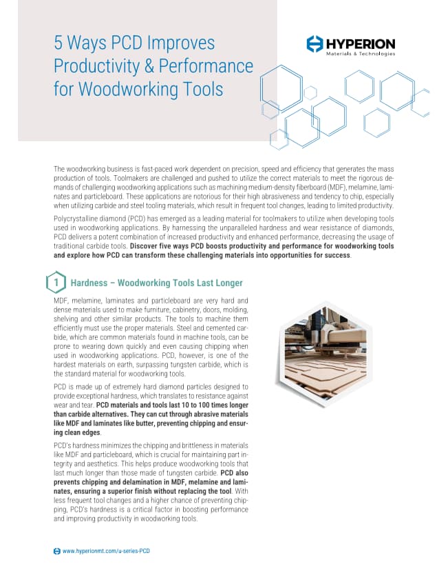 5 Wege, wie PCD die Produktivität und Leistung von Holzbearbeitungswerkzeugen verbessert