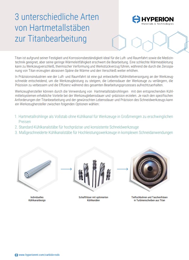 3 Hartmetallstab-Rohlingdesigns für die Bearbeitung von Titan