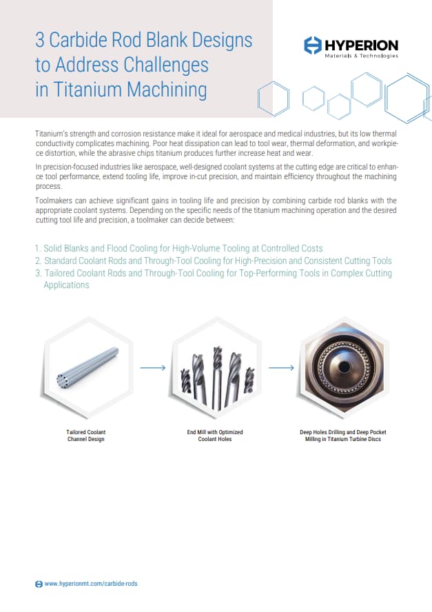 3 Carbide Rod Blank Designs to Address Challenges in Titanium Machining