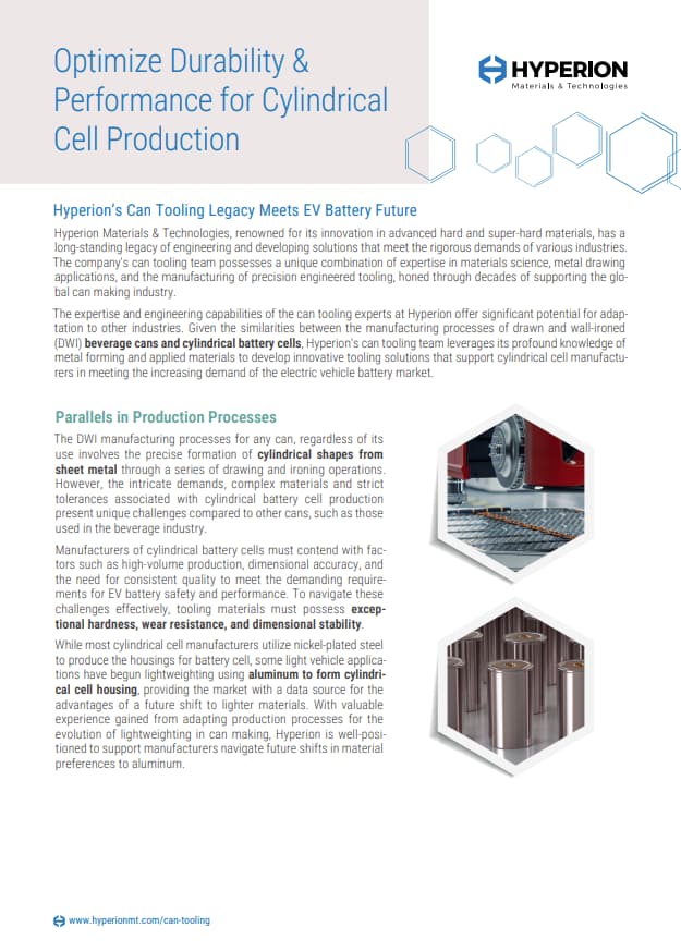 Cylindrical Battery Cell Production